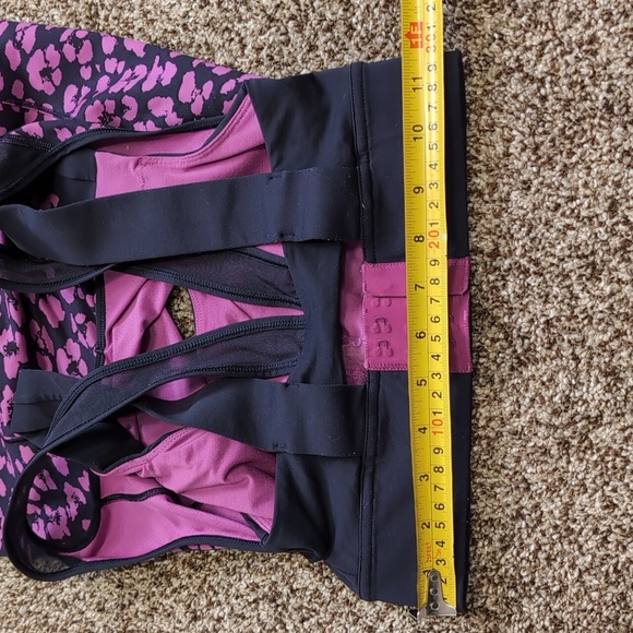 Lululemon Super Sport Tank Mini Cherry cheetah Ultra Violet Naval Blue Size 4 - Picture 11 of 12